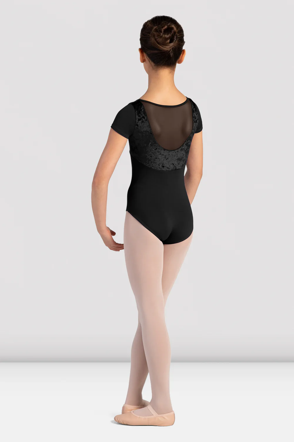 Girls Andie Velvet Cap Sleeve Leotard - Image 2