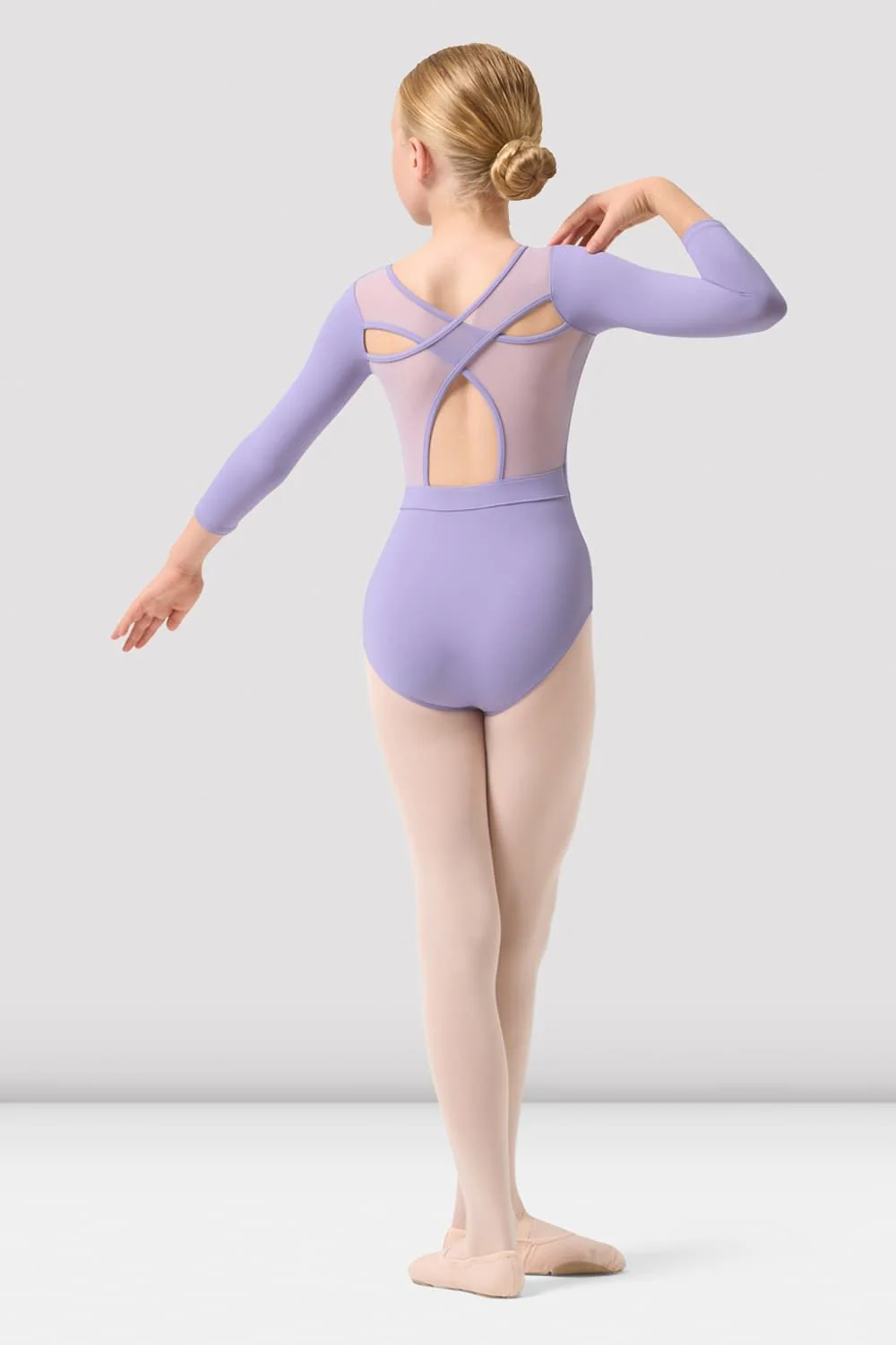 Girls Dara 3/4 Sleeve Leotard - Image 2