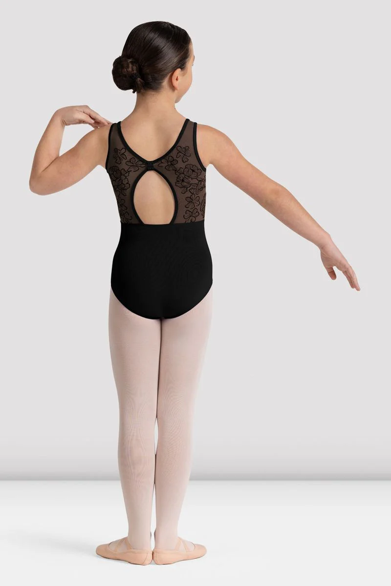 Girls Lulu Floral Tank Leotard - Image 2