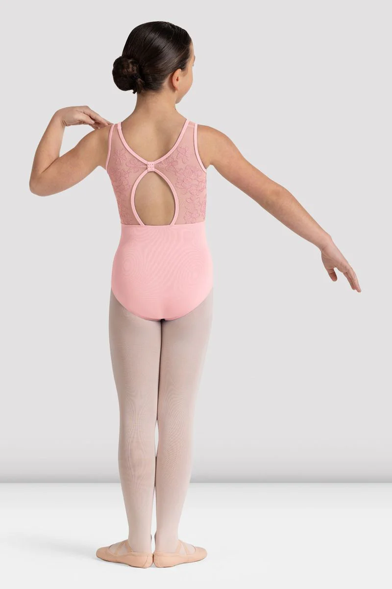 Girls Lulu Floral Tank Leotard - Image 2