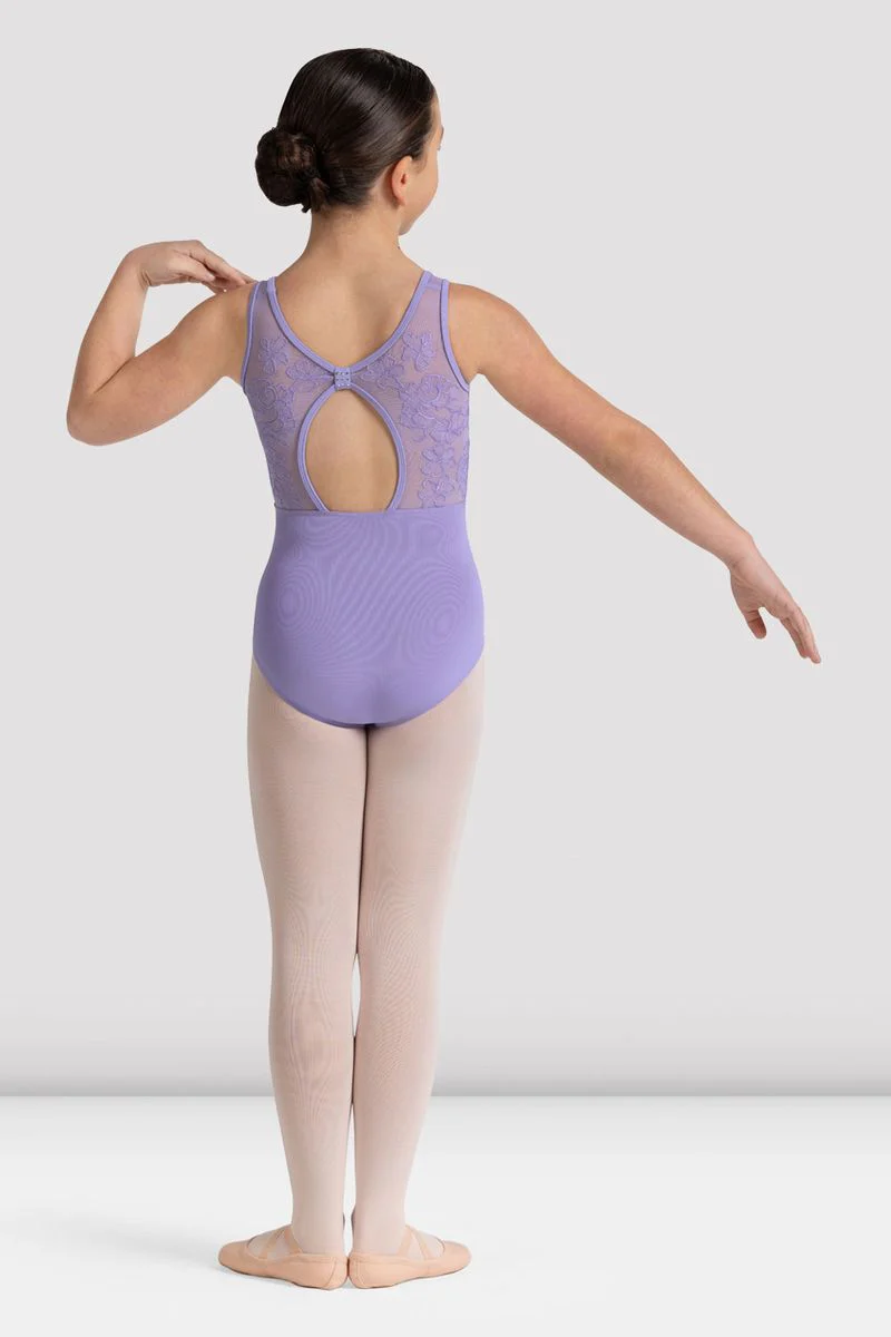 Girls Lulu Floral Tank Leotard - Image 2