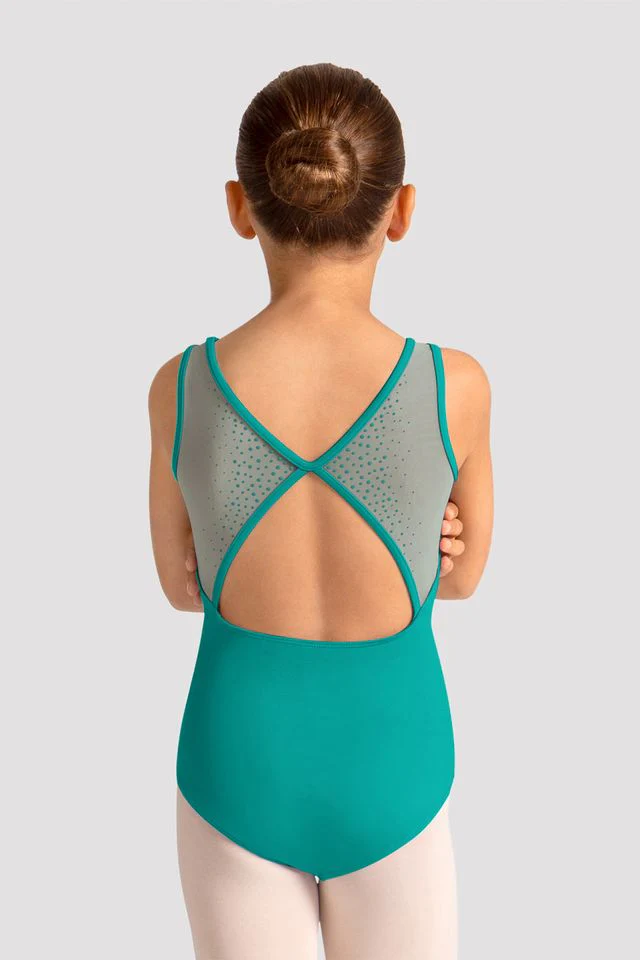Girls Mirella Celestia Boat Neck Printed Leotard - Image 3