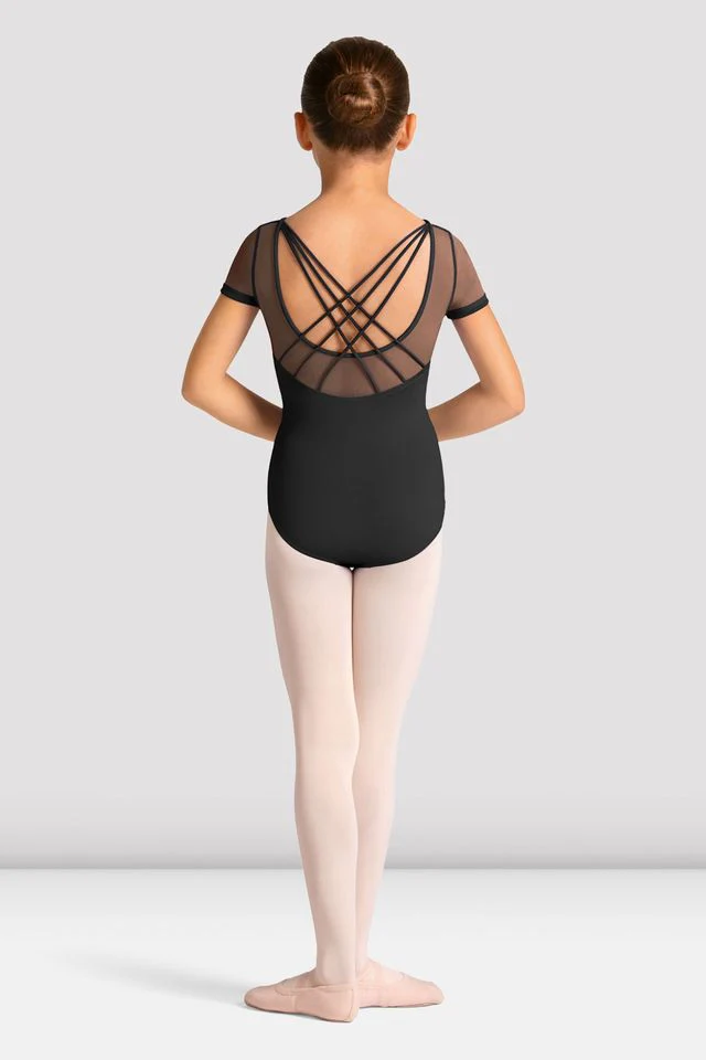 Girls Mirella Celestia Short Sleeve Printed Leotard - Image 2