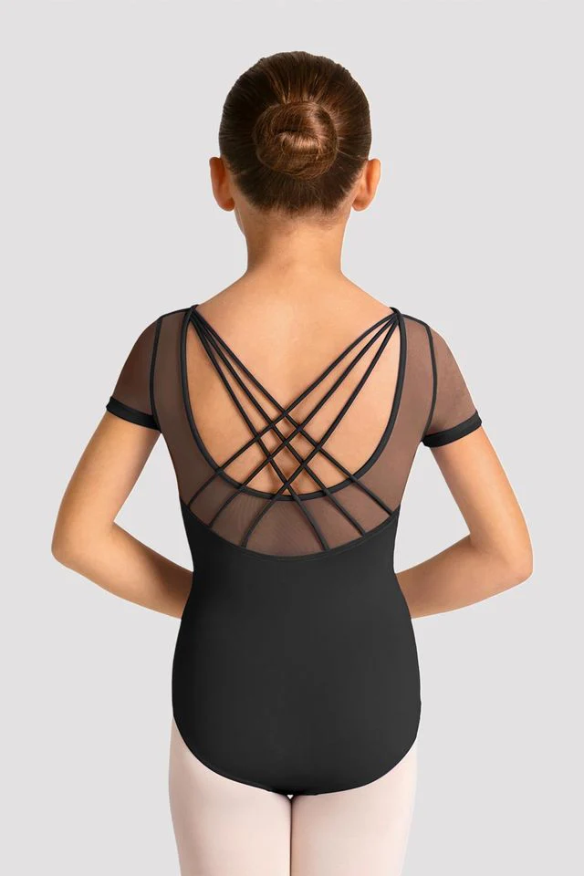 Girls Mirella Celestia Short Sleeve Printed Leotard - Image 3