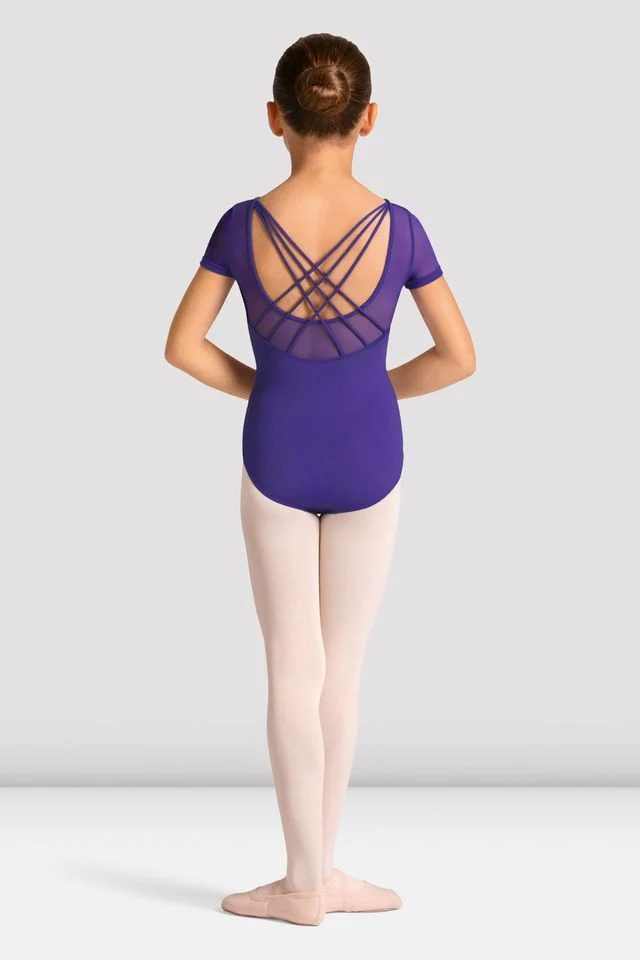 Girls Mirella Celestia Short Sleeve Printed Leotard - Image 2