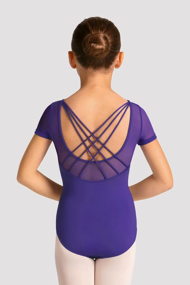 Girls Mirella Celestia Short Sleeve Printed Leotard - Image 3