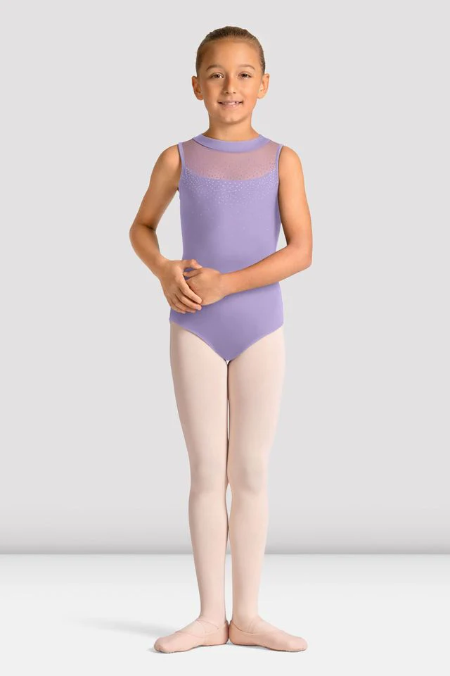 Girls Mirella Celestia Zip Back Printed Leotard