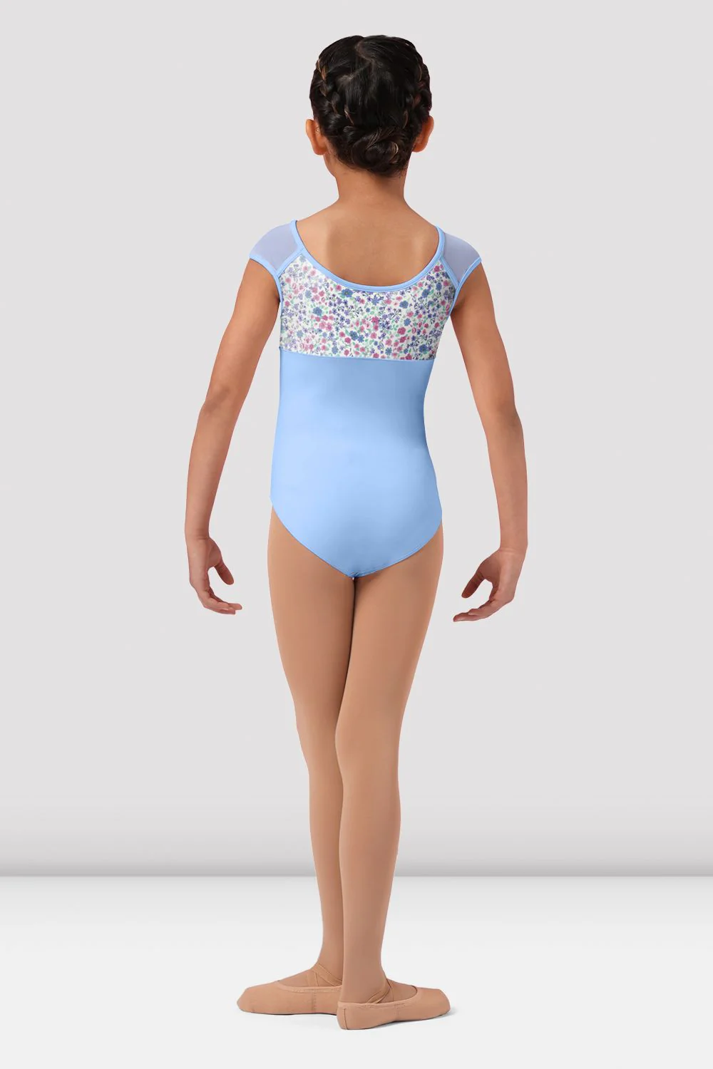 Girls Mirella Ditsy Floral Cap Sleeve Leotard - Image 2