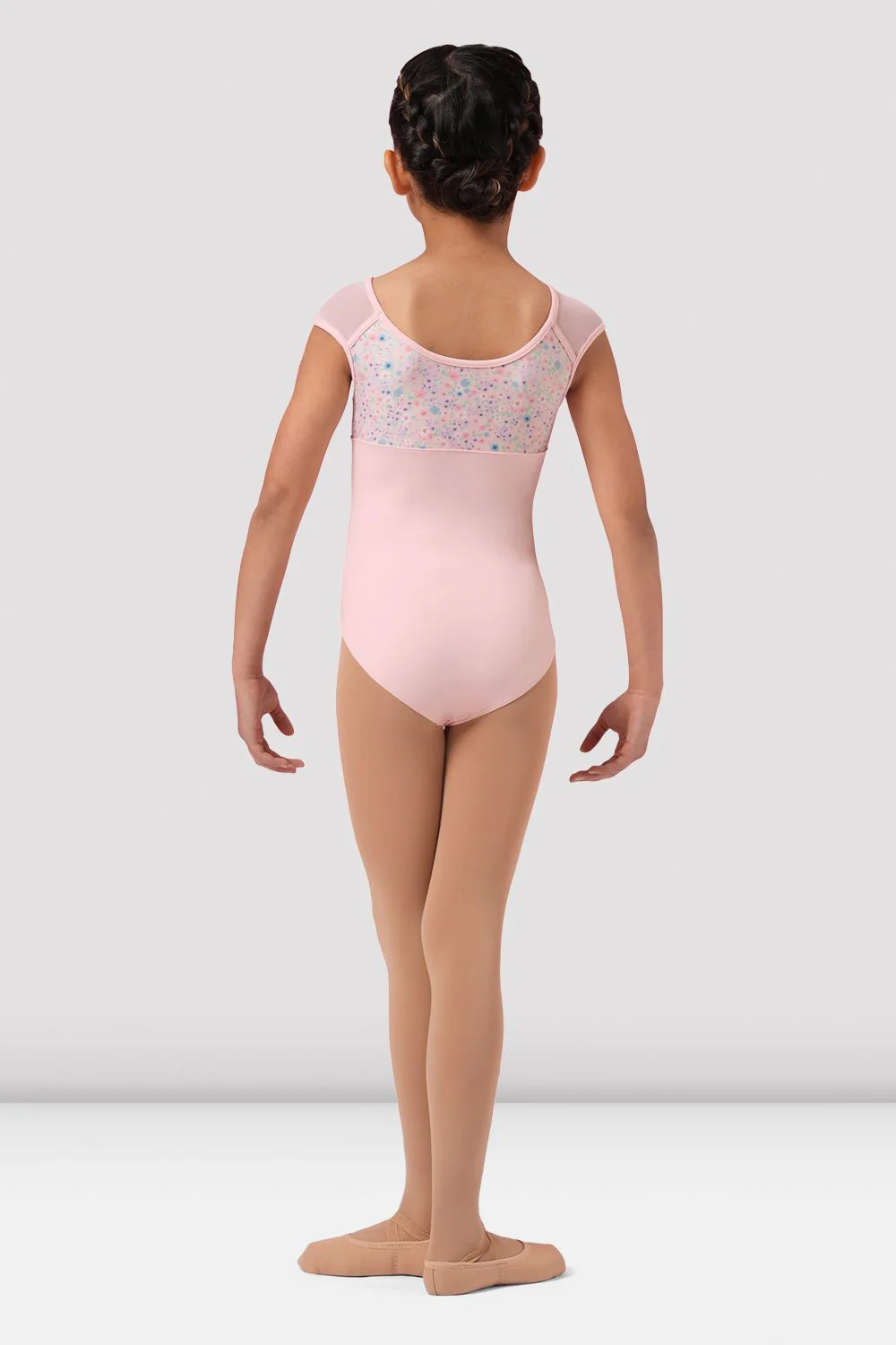 Girls Mirella Ditsy Floral Cap Sleeve Leotard - Image 2