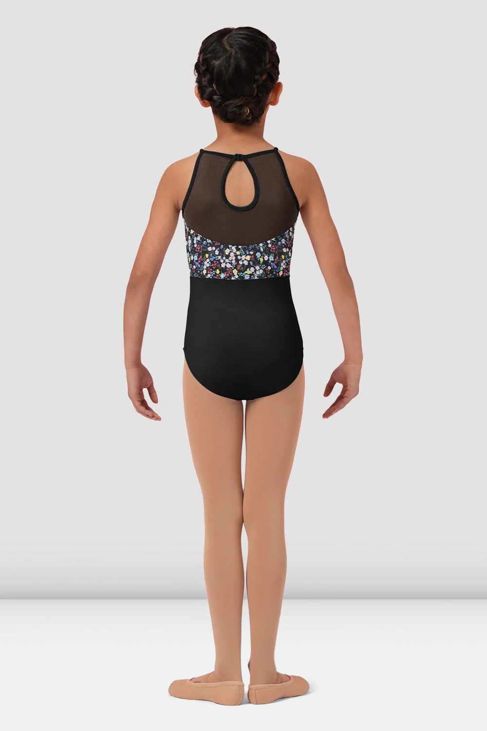 Girls Mirella Ditsy Floral Halterneck Leotard - Image 2