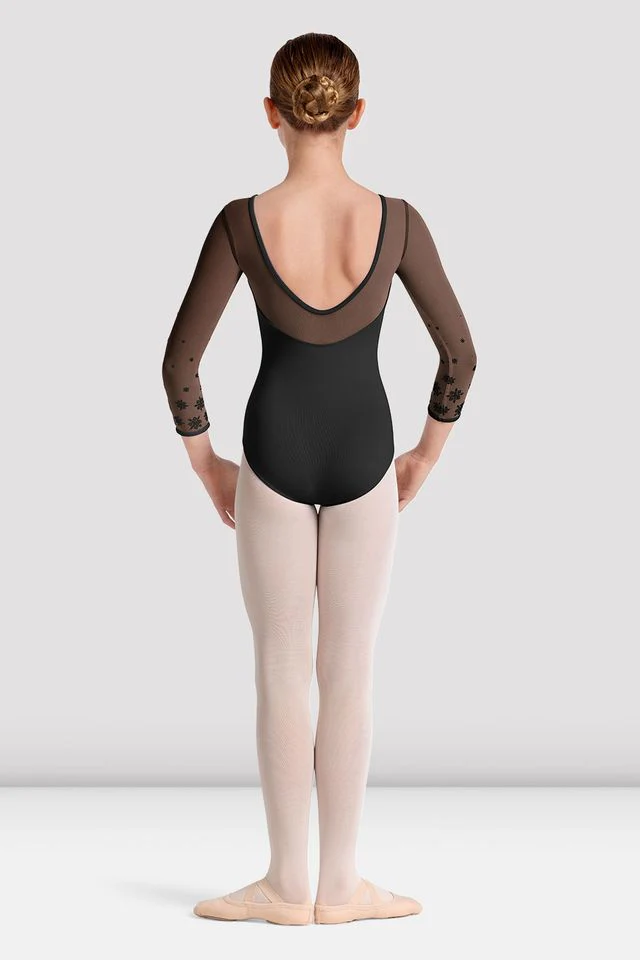 Girls Mirella Kaleidoscope 3/4 Sleeve Leotard - Image 3