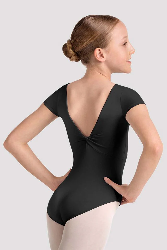 Girls Mirella Kaleidoscope Plain Boat Neck Leotard - Image 2