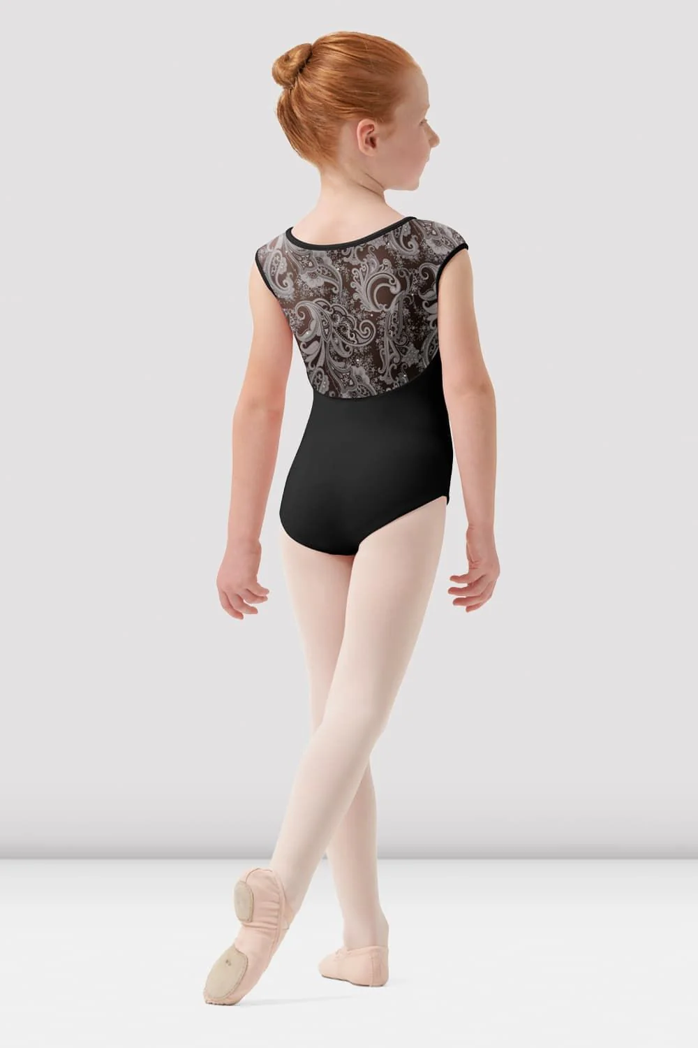 Girls Mirella Paisley Cap Sleeve Leotard - Image 2