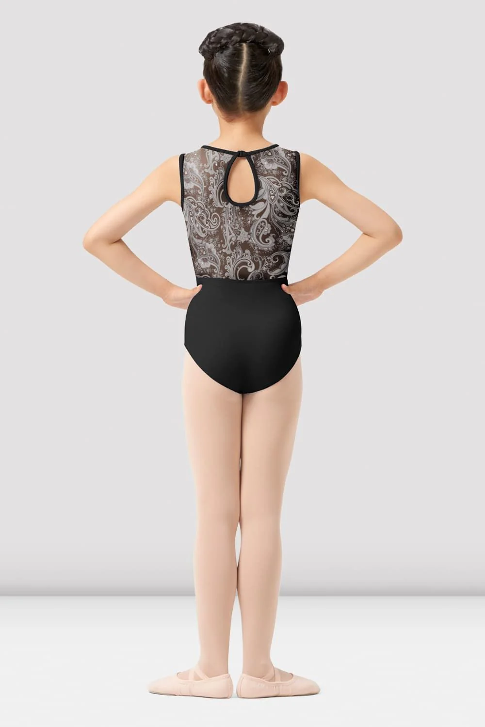 Girls Mirella Paisley Mesh Back Leotard - Image 2