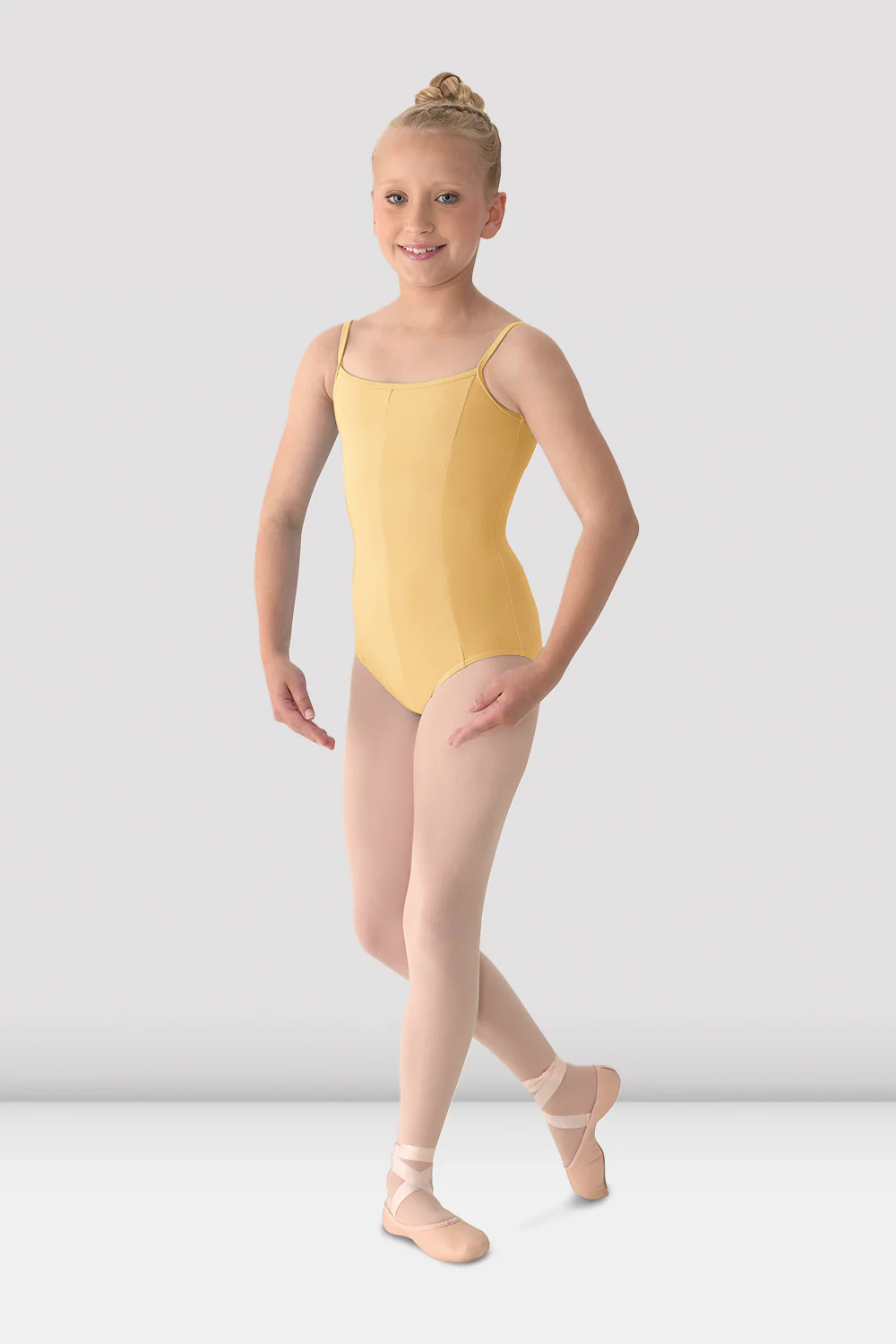 Girls Mirella Princess Seam V Front Camisole Leotard