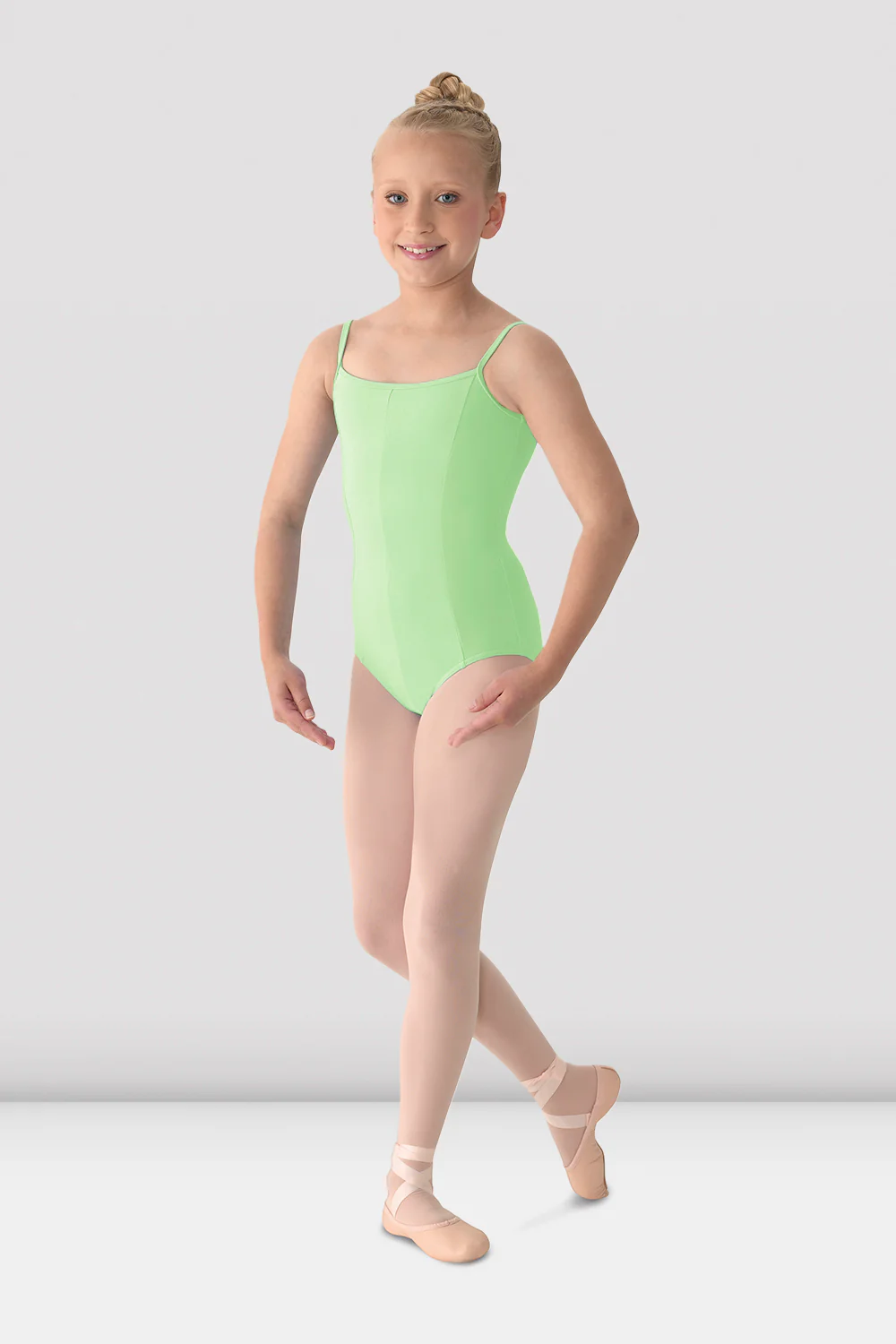 Girls Mirella Princess Seam V Front Camisole Leotard