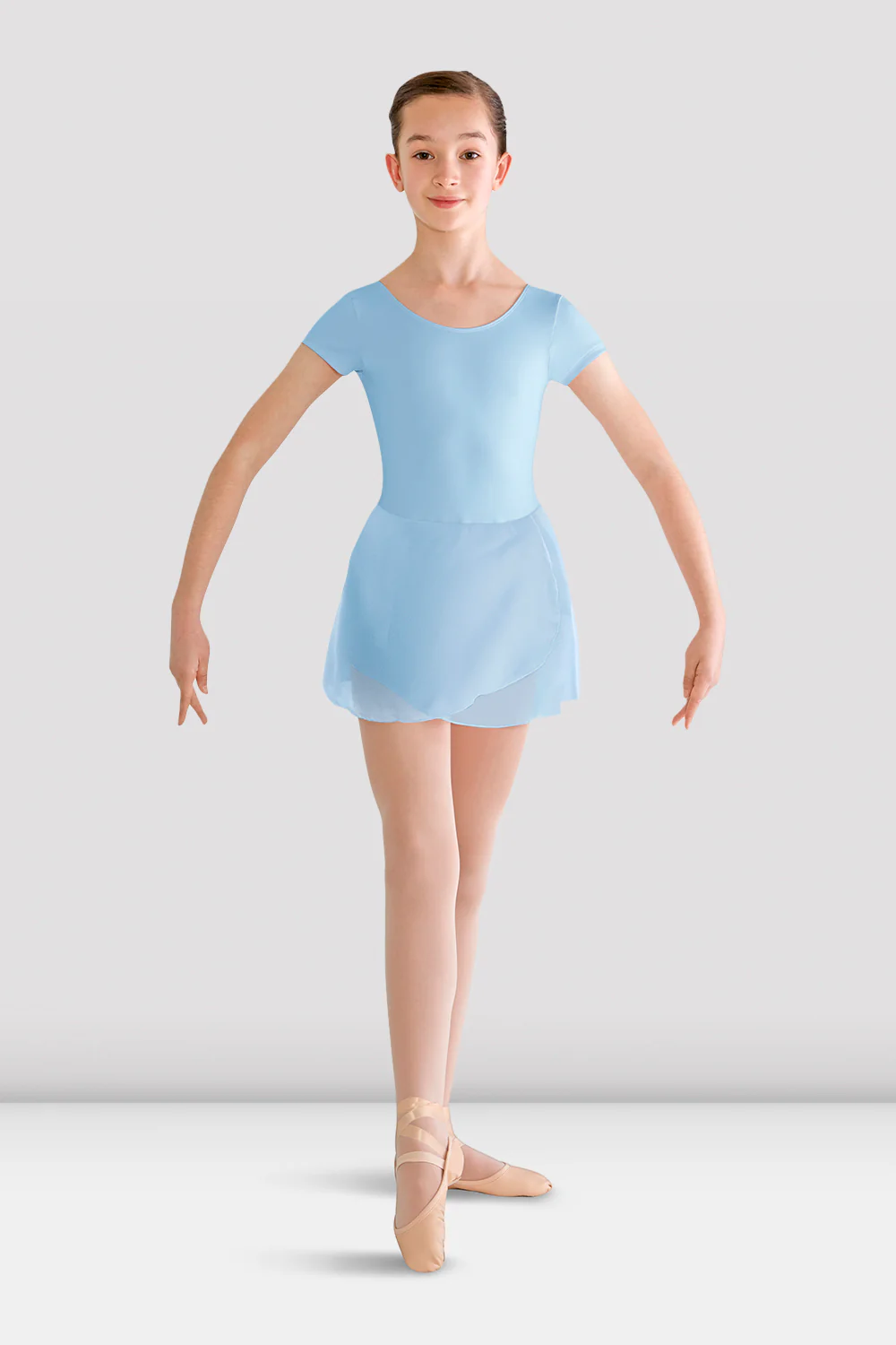 Girls Prisha Short Sleeve Skirted Leotard