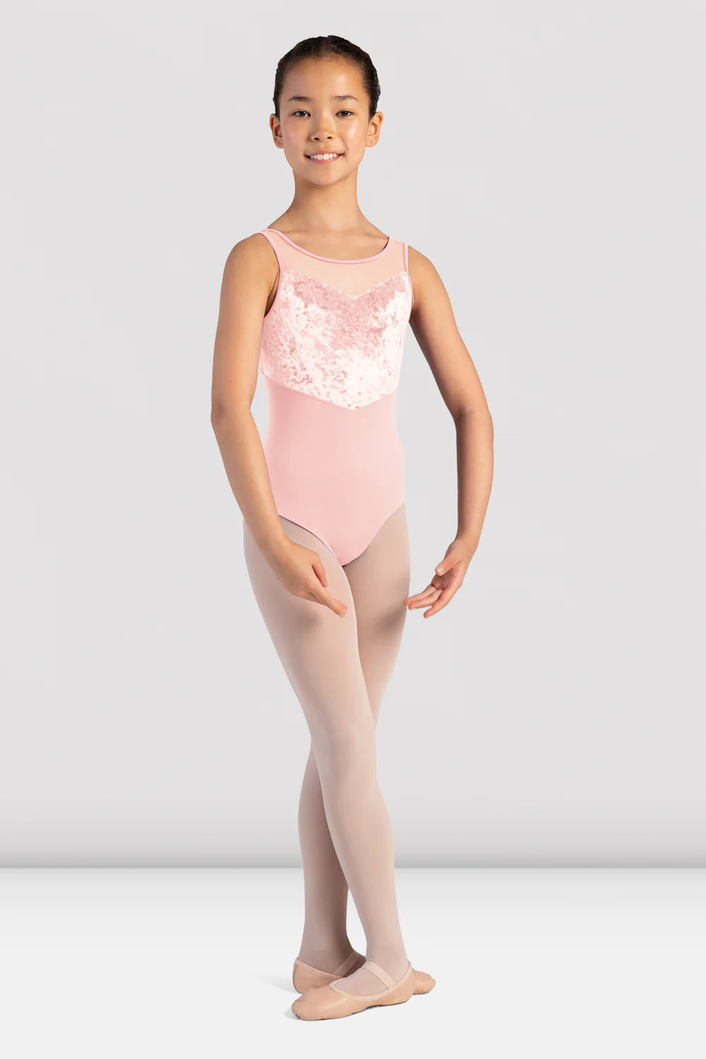 Girls Taylor Velvet Tank Leotard