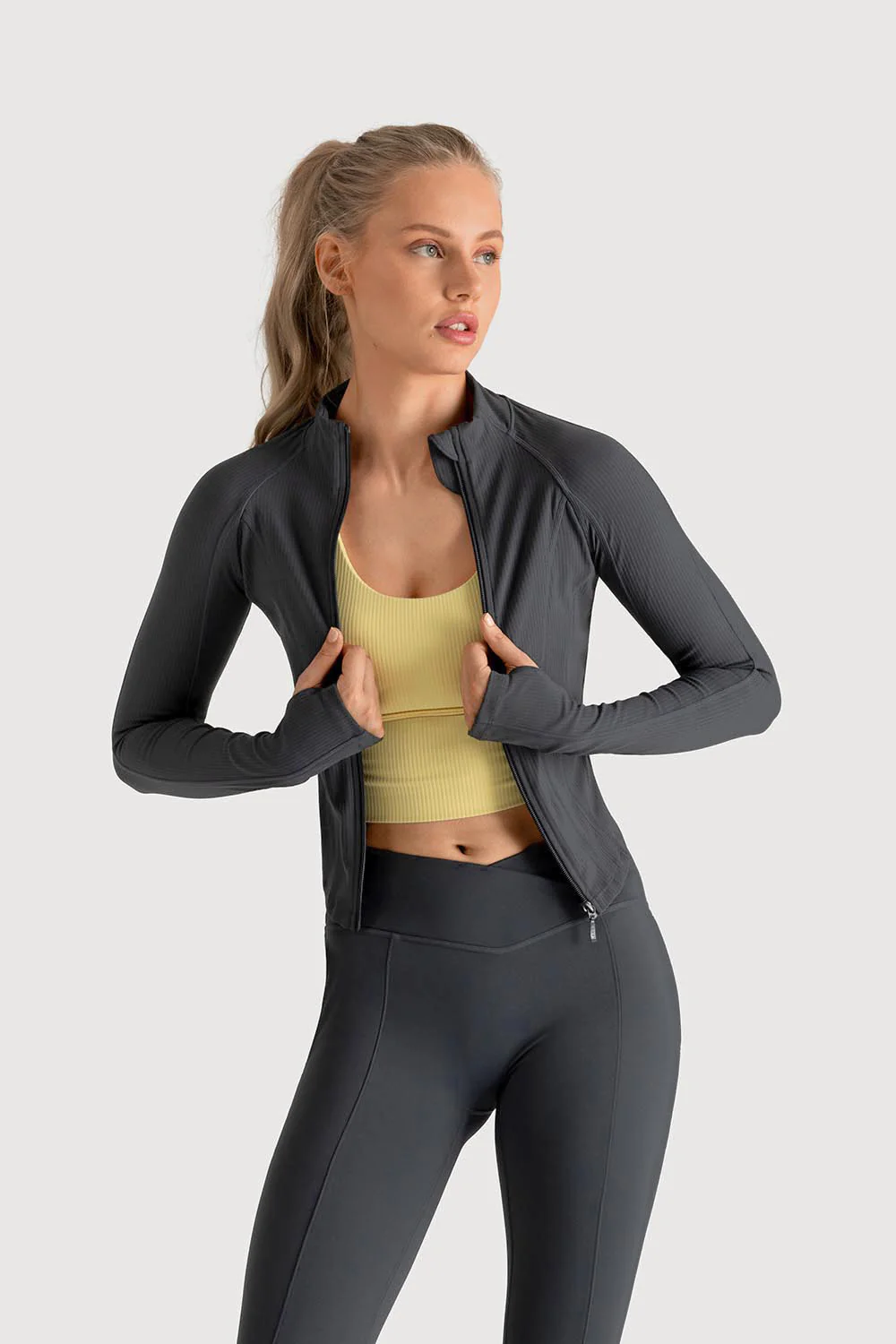 Ladies Apex Rib Contour Zip Jacket - Image 4