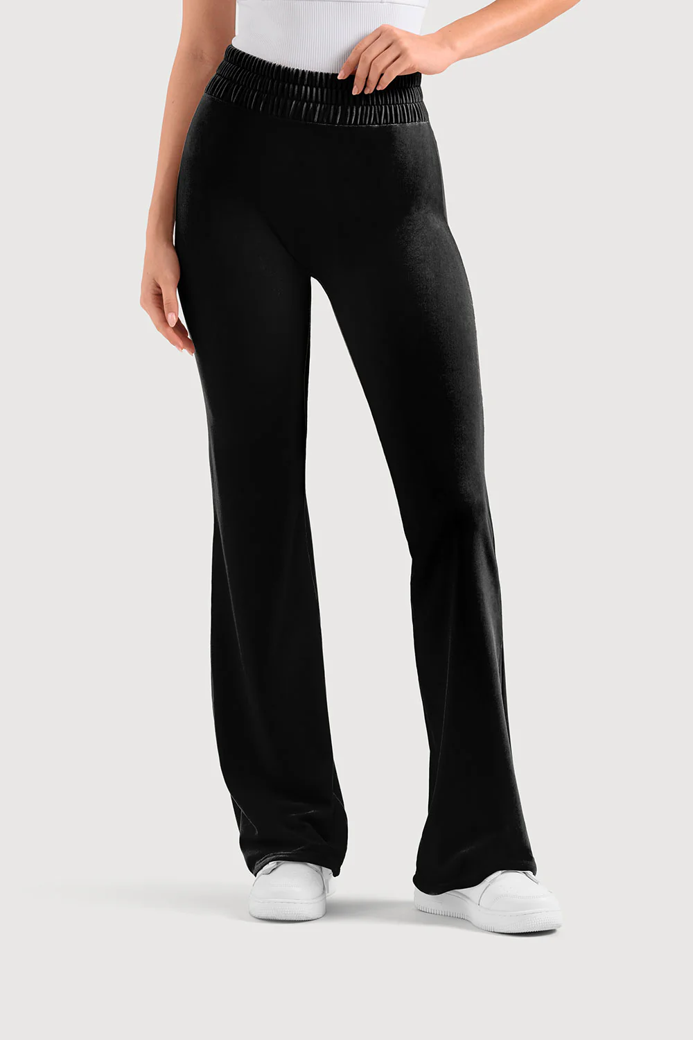 Ladies Apex Velvet Flared Legging