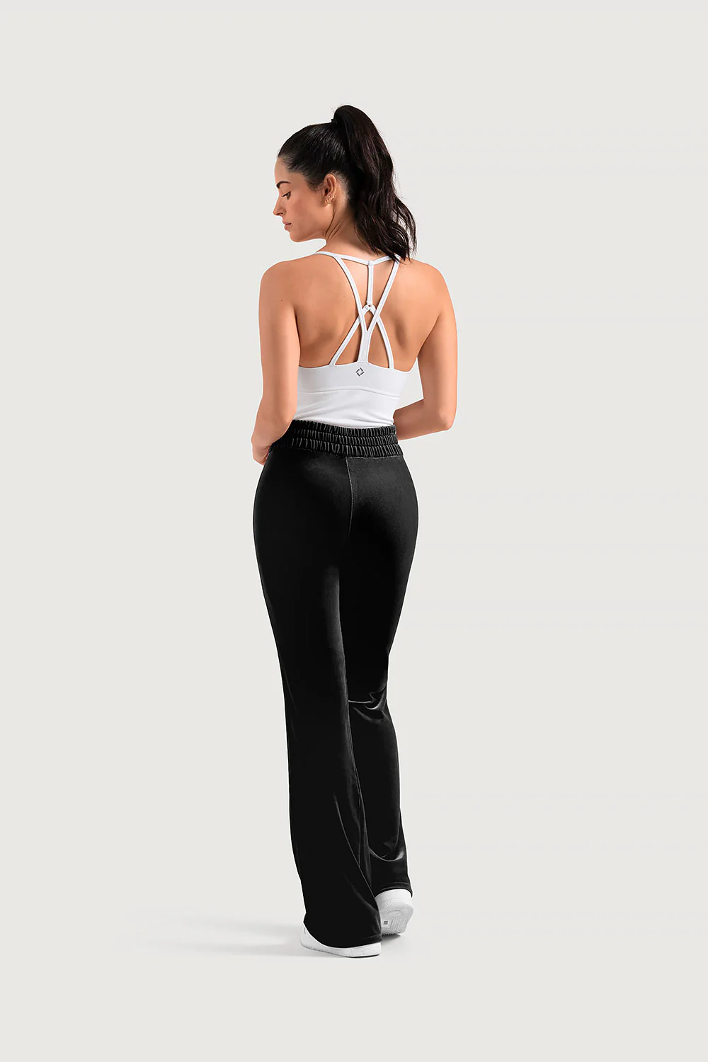 Ladies Apex Velvet Flared Legging - Image 4