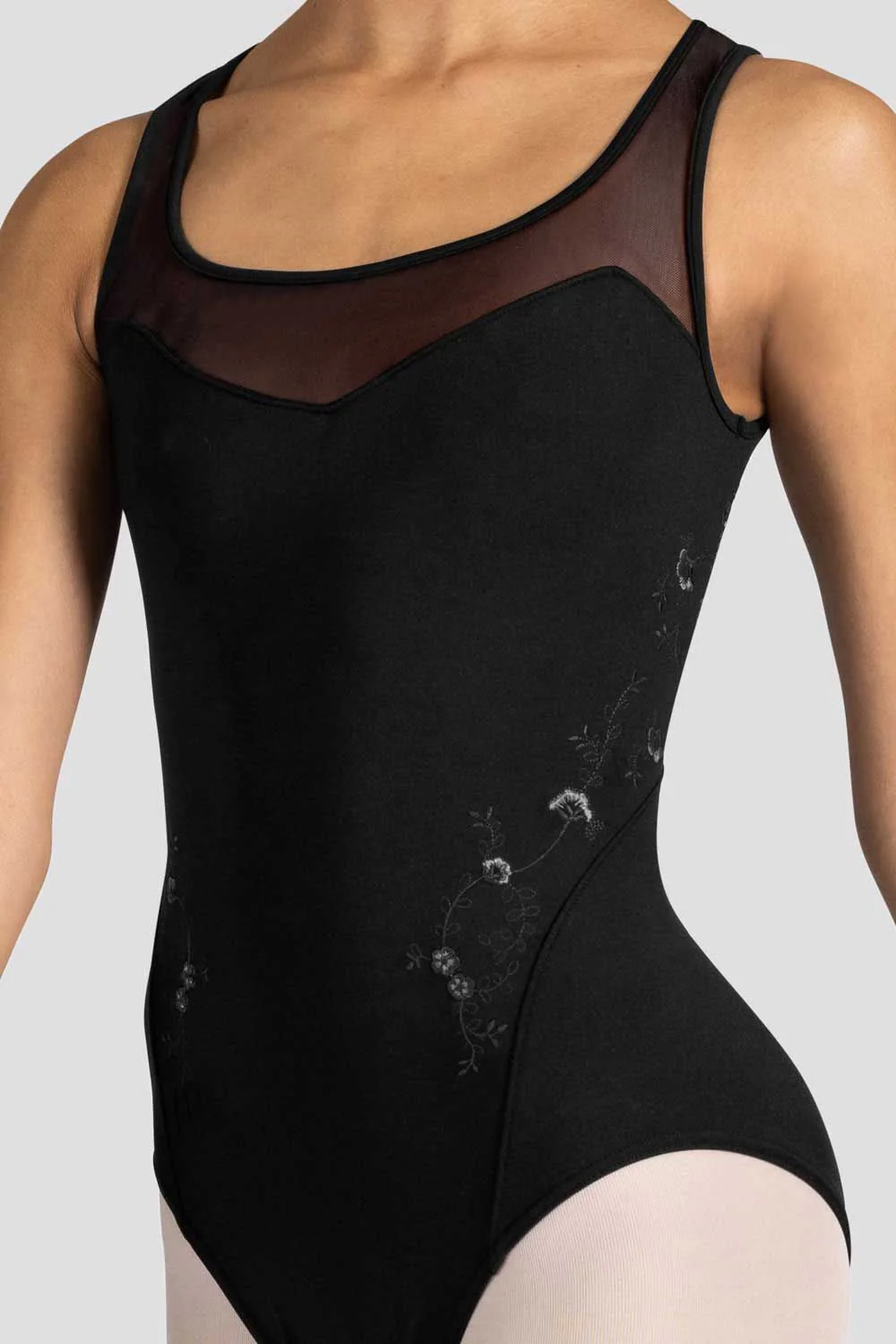 Ladies Azalea Floral Mesh Back Leotard - Image 3