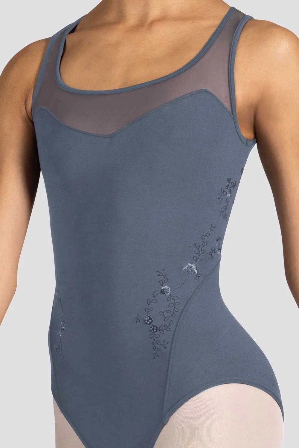 Ladies Azalea Floral Mesh Back Leotard - Image 3