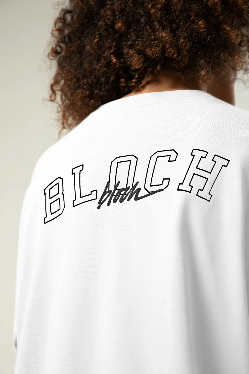 Ladies Bloch Print Oversized Long Sleeve Tee - Image 3