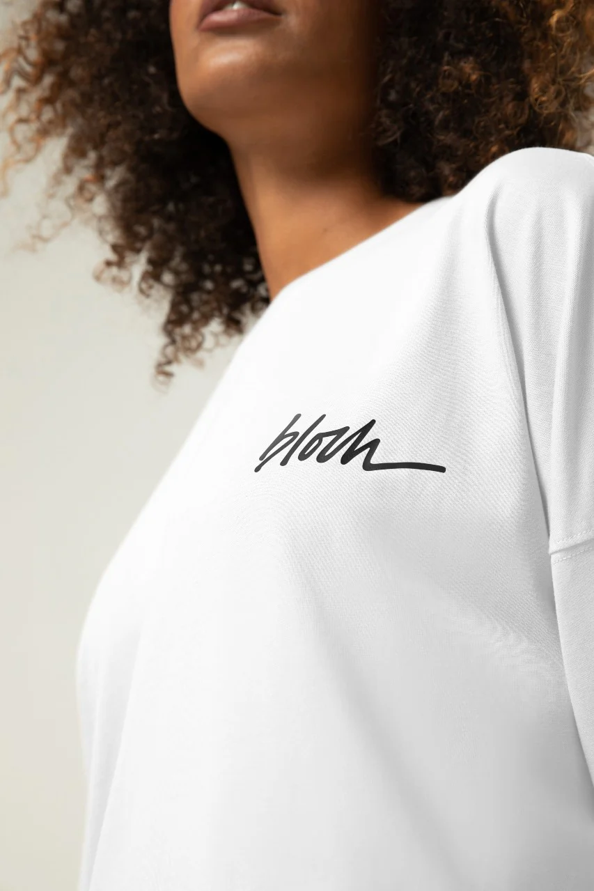 Ladies Bloch Print Oversized Long Sleeve Tee - Image 4