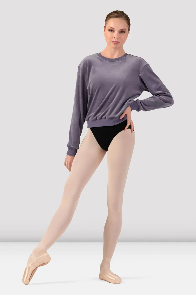 Ladies Caroline Velvet Crew Neck Jumper - Image 4