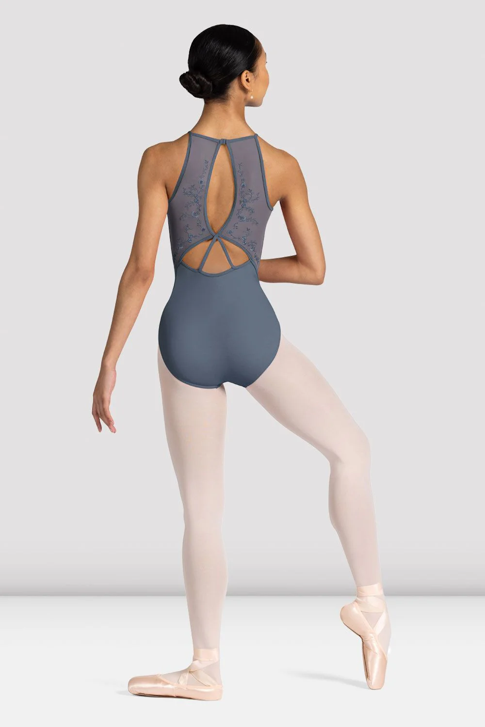 Ladies Cassia Floral Halterneck Leotard - Image 2