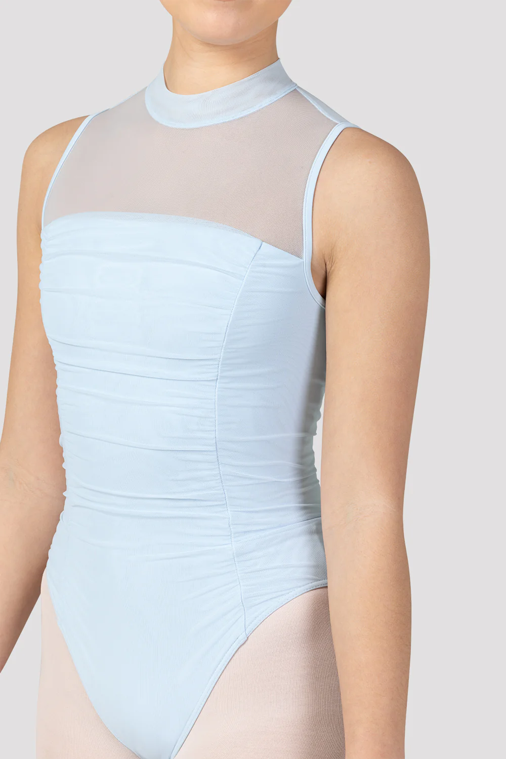 Ladies Fenella Ruched Bodice Mock Neck Leotard - Image 2