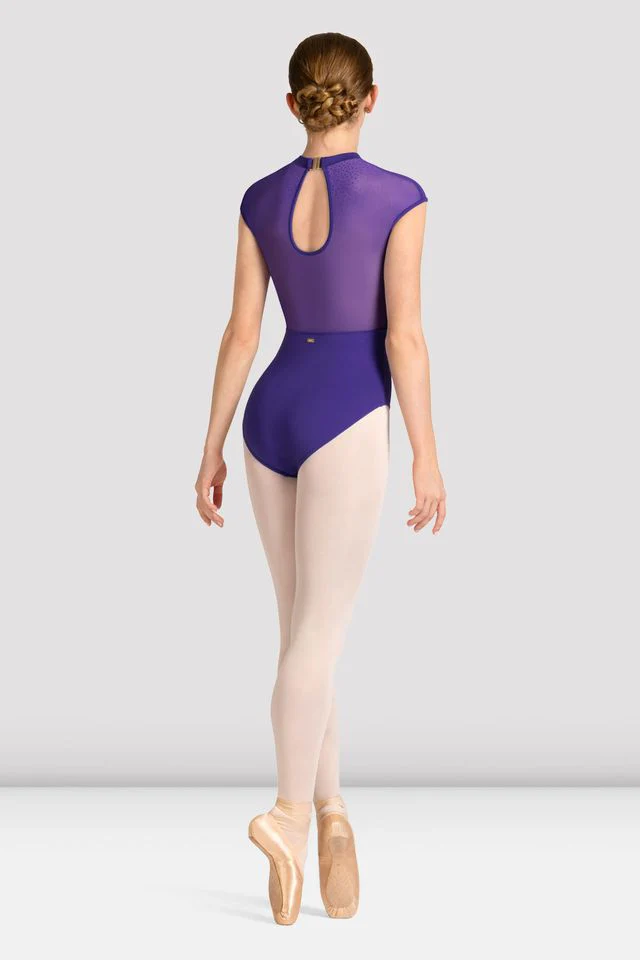 Ladies Mirella Celeste Cap Sleeve Printed Leotard - Image 2