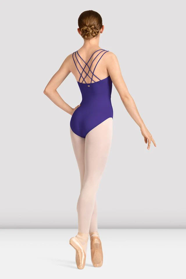 Ladies Mirella Celeste Cross Back Printed Leotard - Image 2