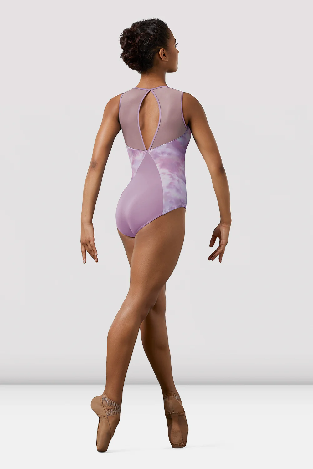 Ladies Mirella Watercolor Open Back Tank Leotard - Image 2
