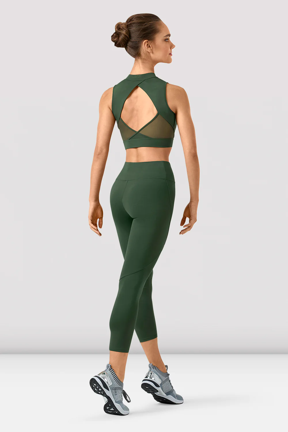 Ladies Rayna Mirage Print Zipper Crop Top - Image 2