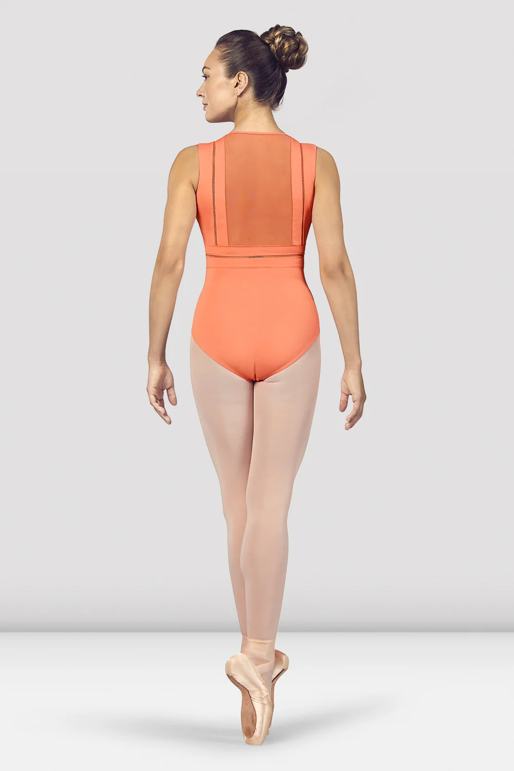 Ladies Zahra V Neckline Mesh Back Tank Leotard - Image 2
